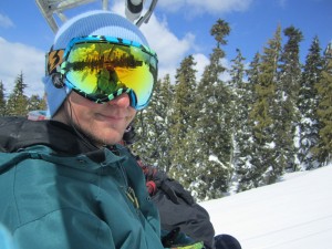 Jay Gethen on chair lift