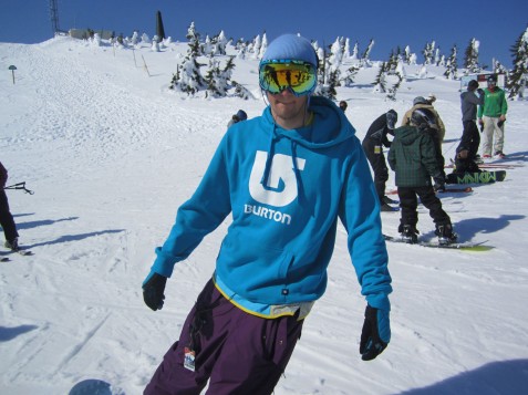 Snowboarder burton hoodie