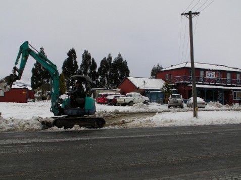 Clearing the snow in Springfield, NZ