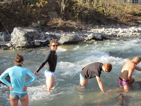 Cooling off in the river