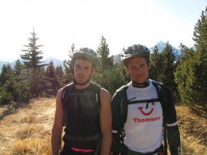 Adam and Ryan mountain biking