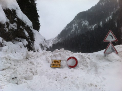 Avalanches have blocked the roads