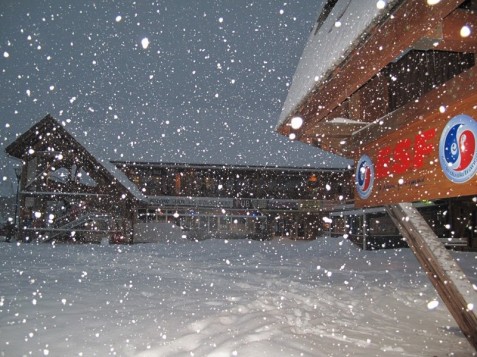 Heavy Snow Fall in Resort