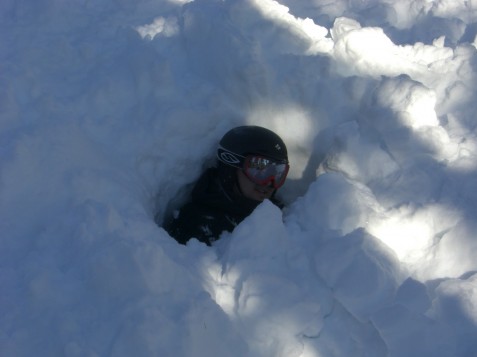 Testing snow burial