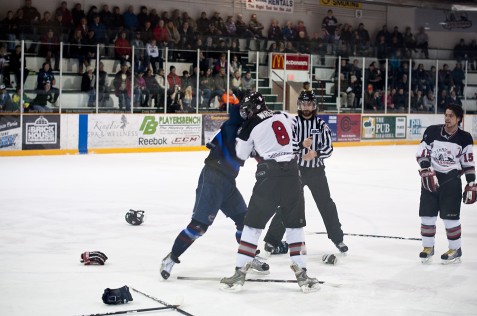 Hockey fight in Fernie