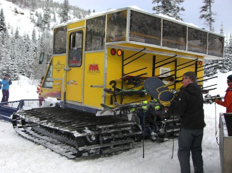 Cat skiing cab