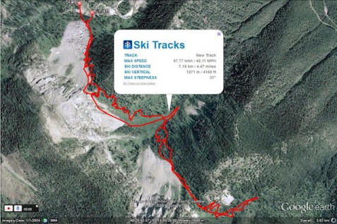 Ski touring route