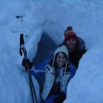 Winter camping our snow hole