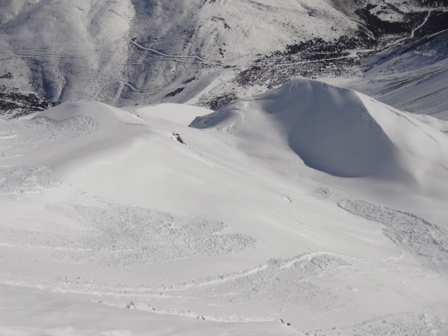 Checking out avalanche slides