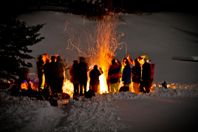 Banff crew bonfire (Photo: Dan Costello)