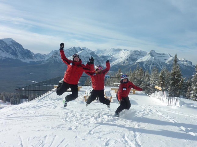 three instructors celebrating after a good season